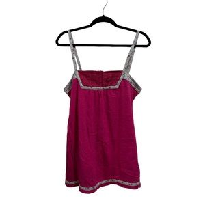 Decree Y2K tank top pink lace size XL